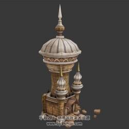 西域風(fēng)格卡通建筑 四角面 3D模型 百度網(wǎng)盤下載