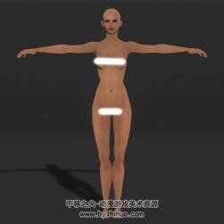 歐美成熟女性 基礎(chǔ)裸模3D模型