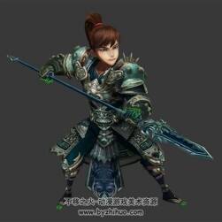 卡通古風(fēng)武將  3D模型 有綁定和動作