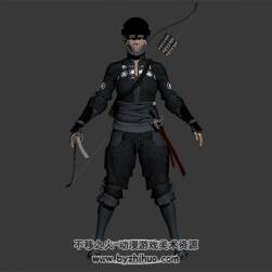 次世代 女弓箭手 3D模型有綁定