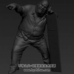 逼真寫實的胖老板 ZBrush模型