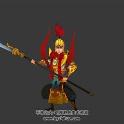 卡通 天兵 3D模型 有綁定和動作