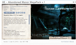HE - Abandoned Manor MegaPack 恐怖場景恐怖氛圍場景unity恐怖模型 百度網(wǎng)盤下載
