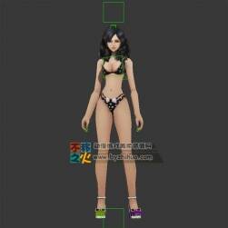 黑发 美女 性感 比基尼 模型