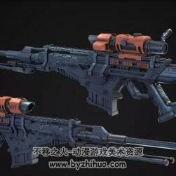 狙击步枪-2K材质 3D模型美术素材 百度网盘下载