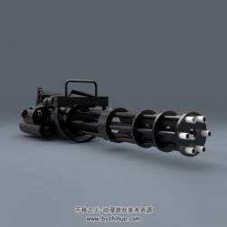 minigun 游戲機(jī)槍3D模型c4d格式下載
