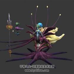 海妖女王 3D模型 有綁定和動(dòng)作