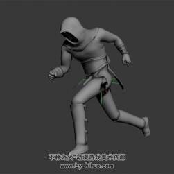 刺客信條 男角色白模 3D模型 有綁定和跑的動(dòng)作