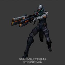 英雄聯(lián)盟LOL  圣槍游俠盧錫安 3D模型 有綁定和全部動(dòng)作