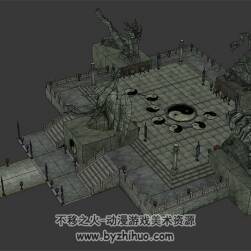 中式古代武當(dāng)封魔臺 Max模型