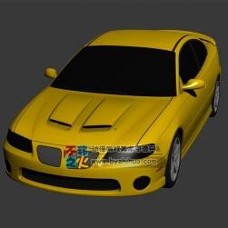 实用 黄色小汽车 FBX模型