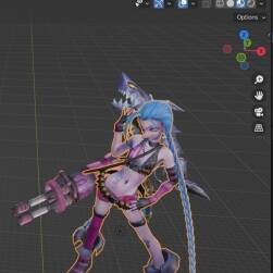 LOL金克絲 3D模型OBJ BLEND帶貼圖 百度網(wǎng)盤下載