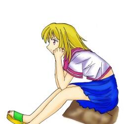 思考的女孩