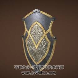 Knight Shield 01 骑士盾 3Dfbx模型