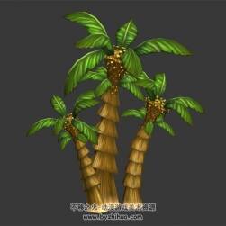 熱帶樹 四角面3D模型下載 max格式
