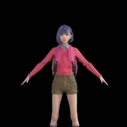 小女孩 小學(xué)生 高中生 小美女 3D模型