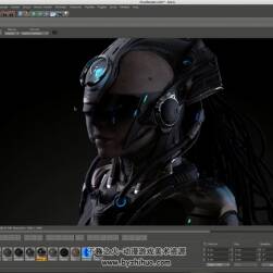 Cinema4D Arnold角色建模視頻教程 科幻女人肖像制作教學(xué) 附源文件