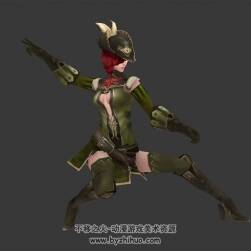 海盜裝 女性弓箭手 Max模型