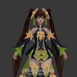 三國blade 美女帶刀3d模型 格式Max obj