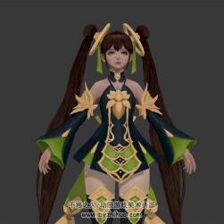 三国blade 美女带刀3d模型 格式Max obj