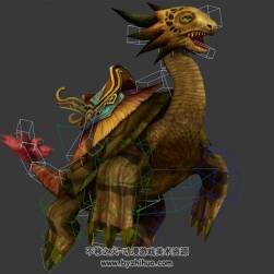 龍龜座騎帶綁定全套動作3d模型分享 格式Max