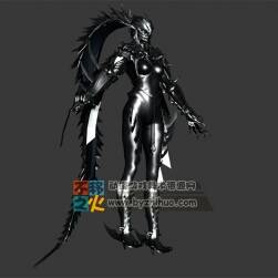 皮甲 女暗黑骑士模型