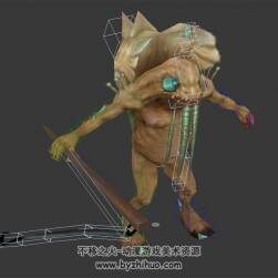 游戲生物海怪小兵3DMax模型免費(fèi)下載 帶綁定