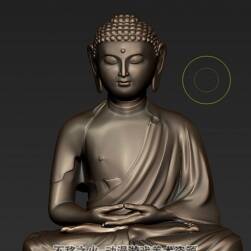 Buddha 中式坐佛佛像3D模型下載 Maya OBJ格式