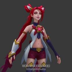 奇幻類游戲人物女英雄角色3DMax模型含貼圖下載