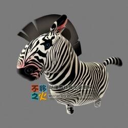 Zebra 超萌斑马卡通模型