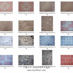 石砖和路面材质纹理贴图合集 37P