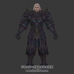 白發(fā)西方臉鎧甲戰(zhàn)士 3D模型  高模