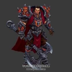 歐美古裝帶斧武士3D OBJ模型下載