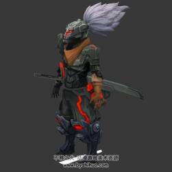 LOL英雄聯(lián)盟源計劃 亞索 3dMax模型 帶綁定動作單一