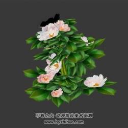 一株茶花 max格式 3D模型下載