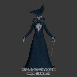 次世代 貴族女伯爵 3D模型有綁定