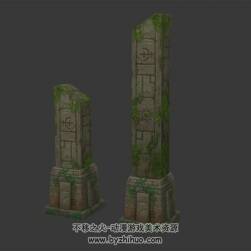 石碑圖騰 百度網(wǎng)盤下載 四角面 3D模型