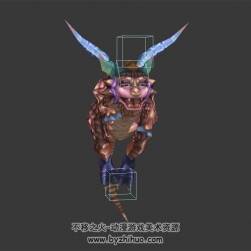 小怪龍 3D模型 有綁定和動(dòng)作