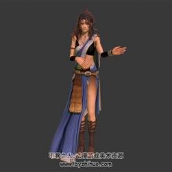 紅卷發(fā)舞娘 3D模型 有綁定和尬舞動作
