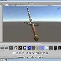 Blender 西方剑3D模型建模视频教程 附源文件