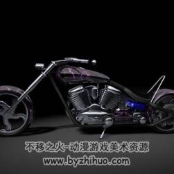 Motorcycle c4d格式时尚动感摩托车3D模型下载