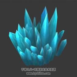 藍(lán)色水晶石 3D模型 百度網(wǎng)盤下載