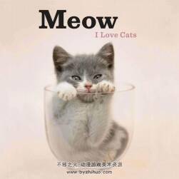 猫咪绘画参考素材 Meow I Love Cats