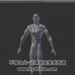 Blender 制作动画风男性角色身体模型视频教程
