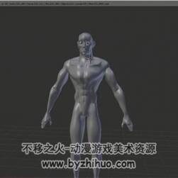 Blender 制作動(dòng)畫風(fēng)男性角色身體模型視頻教程
