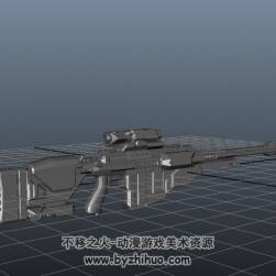 游戲機械槍支3DMaya模型下載