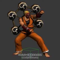 龍虎之拳 坂崎亮 格斗角色3D模型 有綁定和挑釁動作
