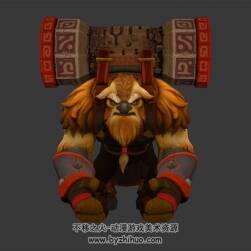 DOTA刀塔2 earthshaker撼地者 有綁定和攻擊動作