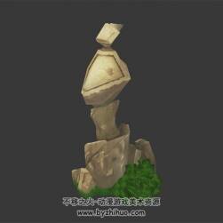 廢墟石柱 3D模型 四角面 百度網(wǎng)盤下載