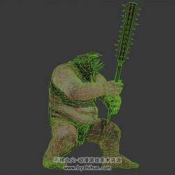 無頭肉山巨人 3D模型 有綁定和動作